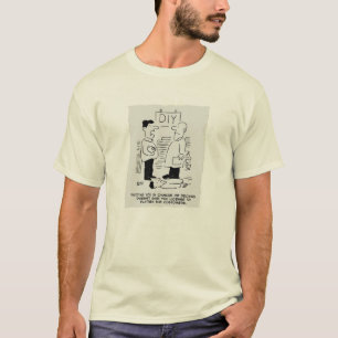 Winkelmanager en Cartoon Verkoopmanager T-shirt