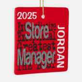 Winkelmanager Extraordinaire CUSTOM Keramisch Ornament (Rechts)