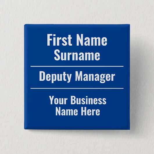 Winkelmanager of Winkelwerknemer Vierkante Button 5,1 Cm (Voorkant)