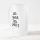 Winkelmanager voor hard werken matglas bierpul (Voorkant links)