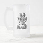 Winkelmanager voor hard werken matglas bierpul (Links)