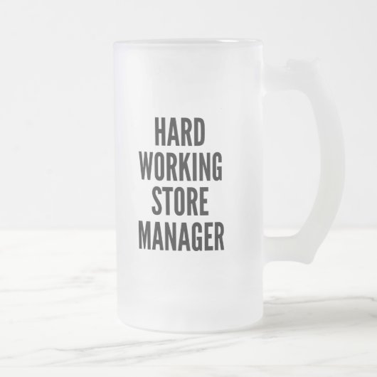 Winkelmanager voor hard werken matglas bierpul (Rechts)