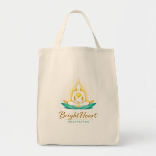 Winkelmand met Brightheart-meditatielogo Tote Bag