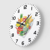 Winkelmandje voor supermarkten grote klok (Hoek)