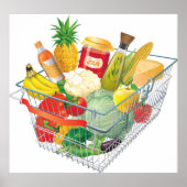 Winkelmandje voor supermarkten poster (Voorkant)