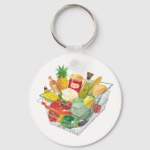Winkelmandje voor supermarkten sleutelhanger (Voorkant)