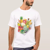 Winkelmandje voor supermarkten t-shirt (Voorkant)