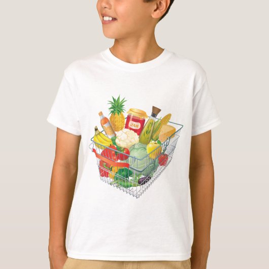 Winkelmandje voor supermarkten t-shirt (Voorkant)