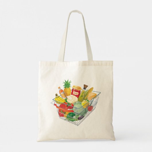 Winkelmandje voor supermarkten tote bag (Achterkant)