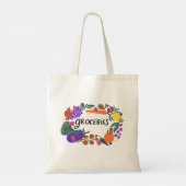Winkelmarkt voor groenten en fruit tote bag (Achterkant)