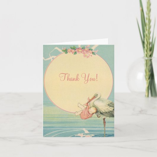  winkelmeisje in roze tas, bedankt (Voorkant)