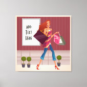 Winkelmeisje verpakt canvas (Voorkant)