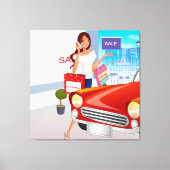 Winkelmeisje verpakt canvas (Voorkant)