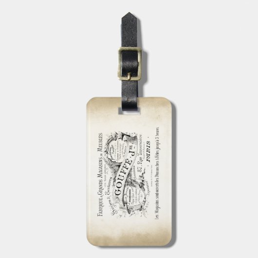 Winkelnaam van Franse afdeling Bagagelabel (Voorkant verticaal)