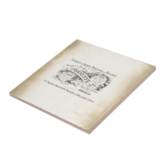 Winkelnaam van Franse afdeling Tegeltje (Zijkant)