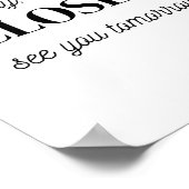 Winkelnaam, we zijn gesloten Tot morgen Poster (Hoek)