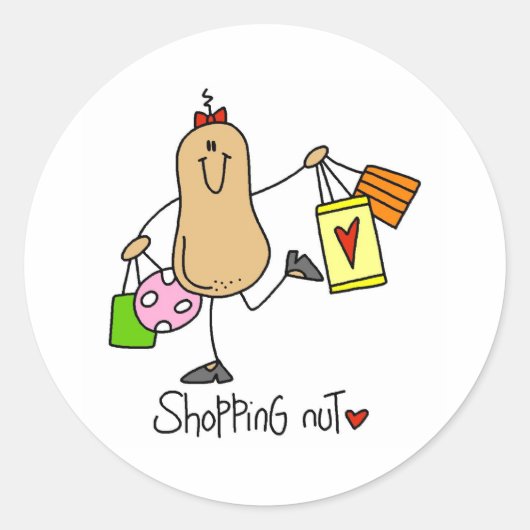 Winkelnoot Ronde Sticker (Voorkant)