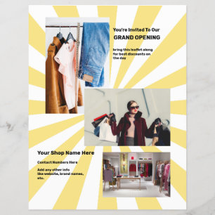 Winkelopening marketinguitnodiging flyer