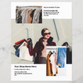 Winkelopening marketinguitnodiging flyer (Achterkant)