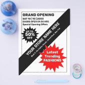 Winkelopening marketinguitnodiging flyer (Enkel)