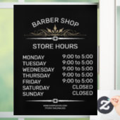 Winkelopeningstijden bordkappers raamsticker (Huis)
