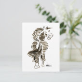 Winkelpaard goed luck! briefkaart (Staand voorkant)