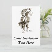 Winkelpaard goed luck! kaart (Staand voorkant)