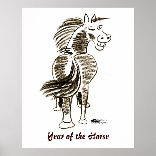 Winkelpaard goed luck! poster (Voorkant)