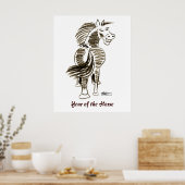 Winkelpaard goed luck! poster (Keuken)