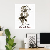 Winkelpaard goed luck! poster (Thuiskantoor)