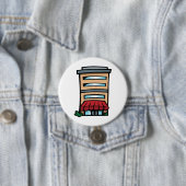 Winkelpand en kantoorgebouw ronde button 7,6 cm (In situ)