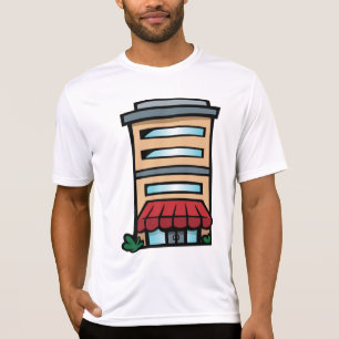 Winkelpand en kantoorgebouw t-shirt