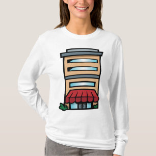 Winkelpand en kantoorgebouw t-shirt