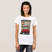 Winkelpand en kantoorgebouw t-shirt (Voorkant volledig)