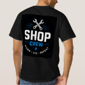 🔩 Winkelpersoneel Auto Reparatie Team 🔩 T-shirt (Achterkant)