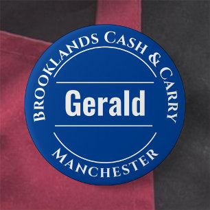 Winkelpersoneel of Button-badge voor winkelpersone Ronde Button 7,6 Cm