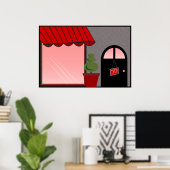 Winkelpui Decoratie Rode Zwarte Topiaire Boom Geop (Thuiskantoor)