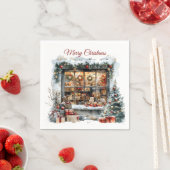 Winkelraam Kerstwinkel Servet (Insitu)