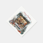 Winkelraam Kerstwinkel Servet (Hoek)