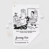 Winkelreis. Record overbesteding. grappig Golfhanddoek (Insitu)