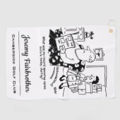 Winkelreis. Record overbesteding. grappig Golfhanddoek (Horizontaal)