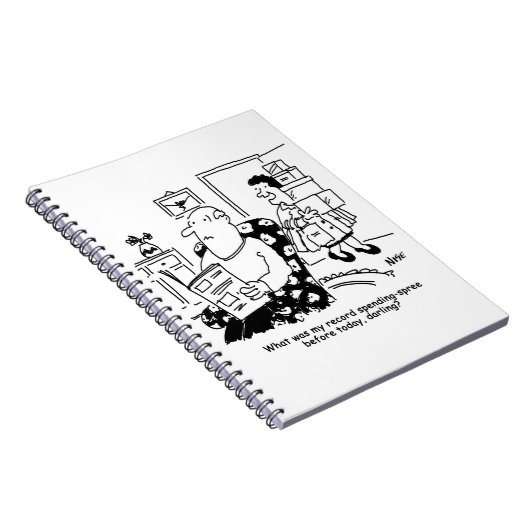 Winkelreis. Record uitgaven. Overbesteding bij win Notitieboek (Rechterzijde)