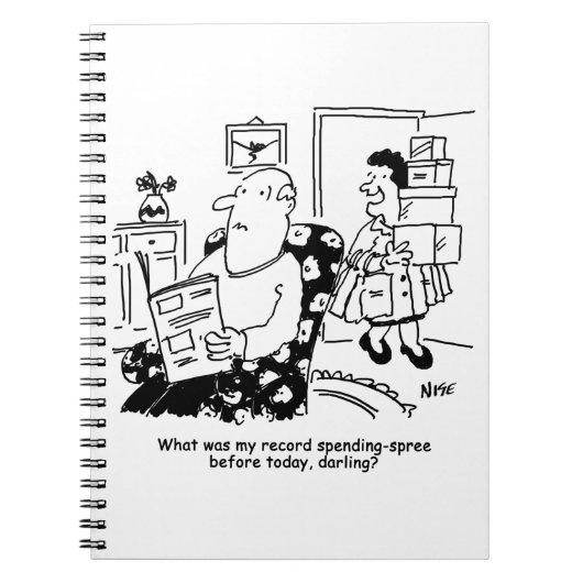 Winkelreis. Record uitgaven. Overbesteding bij win Notitieboek (Voorkant)