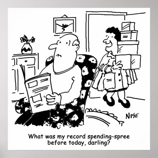 Winkelreis. Record uitgaven. Overbesteding bij win Poster (Voorkant)