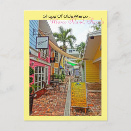 winkels van Olde Marco - Marco Island Florida Briefkaart