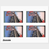 Winkels voor katoenwaren in Ōdenma-chō (大てんま町綿木店) Rechthoekige Sticker (Vel)