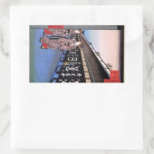 Winkels voor katoenwaren in Ōdenma-chō (大てんま町綿木店) Rechthoekige Sticker (Tas)