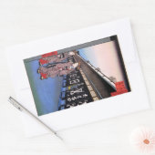 Winkels voor katoenwaren in Ōdenma-chō (大てんま町綿木店) Rechthoekige Sticker (Envelop)