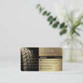 Winkelservices voor banden | Auto-onderdelen Gold Visitekaartje (Staand voorkant)