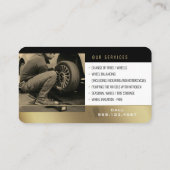 Winkelservices voor banden | Auto-onderdelen Gold Visitekaartje (Achterkant)